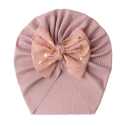 Turban à noeud brillant pour bébé fille