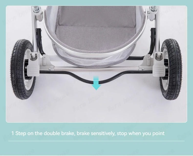 Poussette de luxe réversible pour bébé