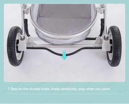 Poussette de luxe réversible pour bébé