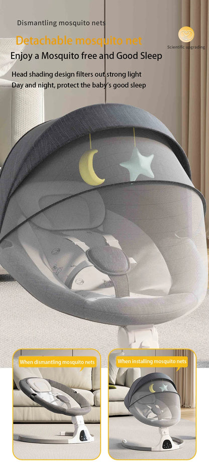 Berceau électrique et musical télécommandé pour bébé avec connexion Bluetooth