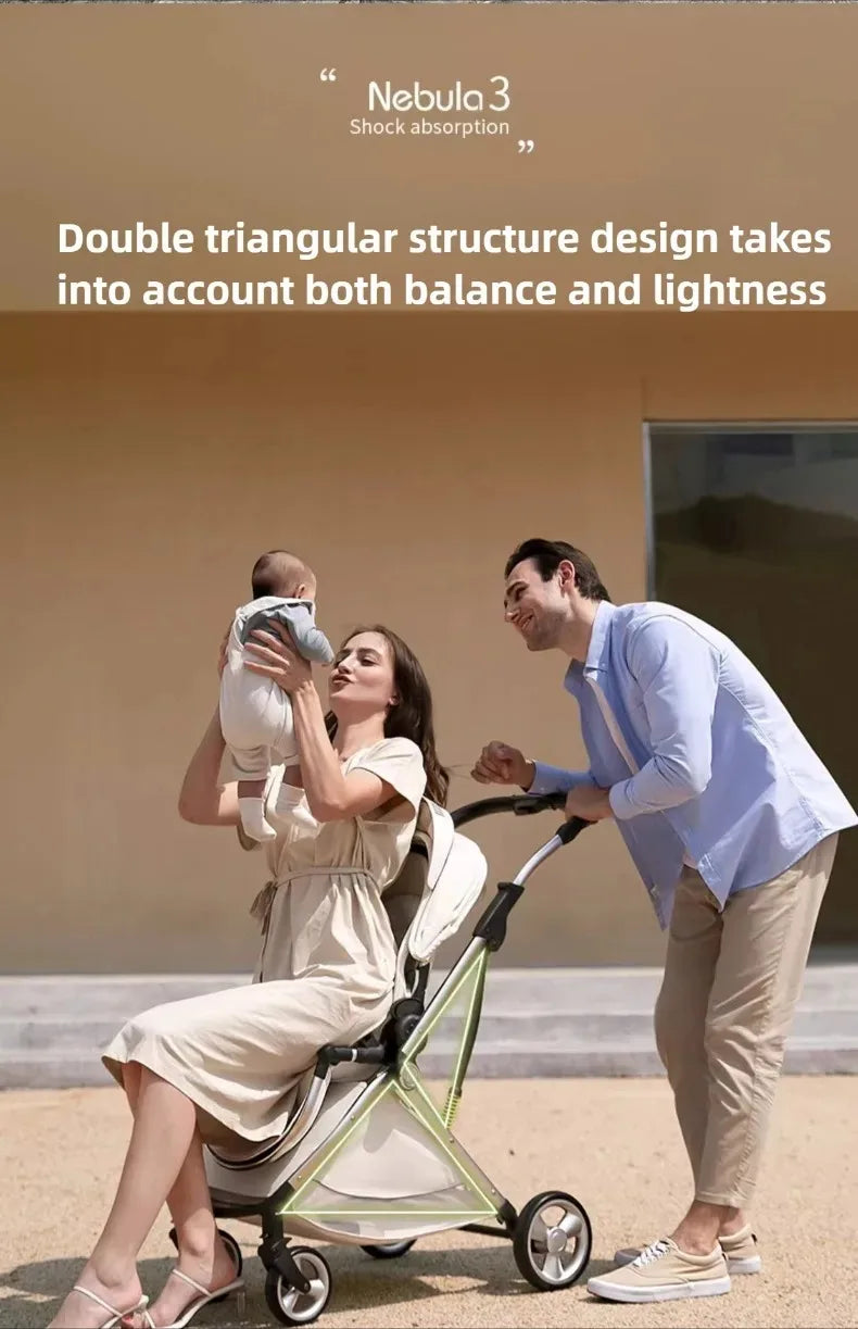 Poussette de luxe portable pour bébé