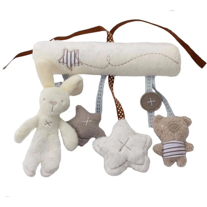 Cloche de lit suspendue pour bébé avec ourson et lapin