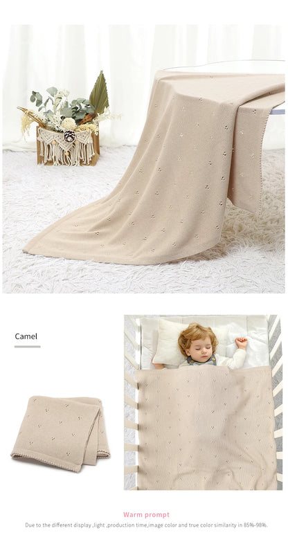 Couverture tricotée et décontractée pour bébé