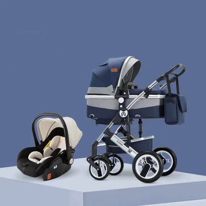 Poussette 3-en-1 moderne pour bébé