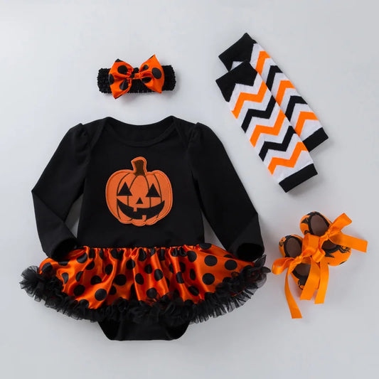 Déguisement halloween bébé fille 4 pièces