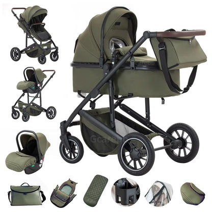 Poussette 3-en-1 moderne pour bébé