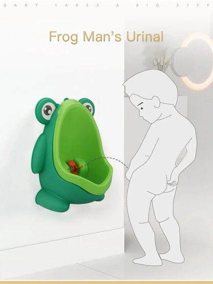 Urinoir vertical forme grenouille pour petit garçon