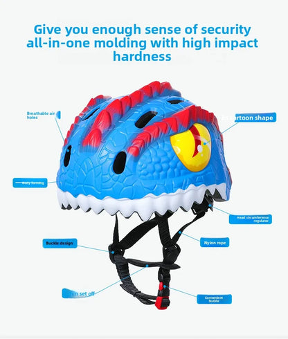 Casque vélo en forme de dinosaure pour enfants