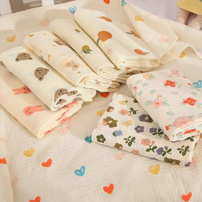 Couverture en mousseline de coton biologique pour nouveau-né