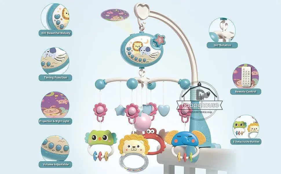 Mobile de berceau pour bébé avec animaux
