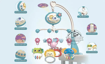 Mobile de berceau pour bébé avec animaux