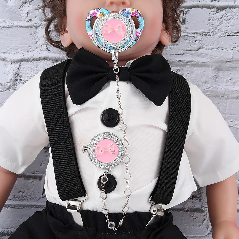 Sucette de luxe à motif papillon pour bébé