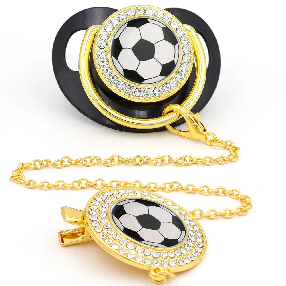Sucette orthodontique à motif football