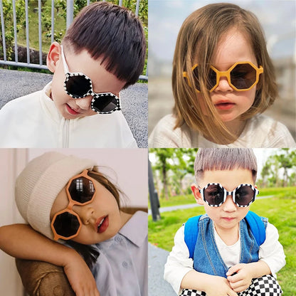 Lunettes de soleil en forme de mignon polygone pour enfants