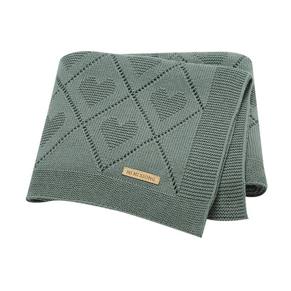 Couverture tricotée en coton pour bébé