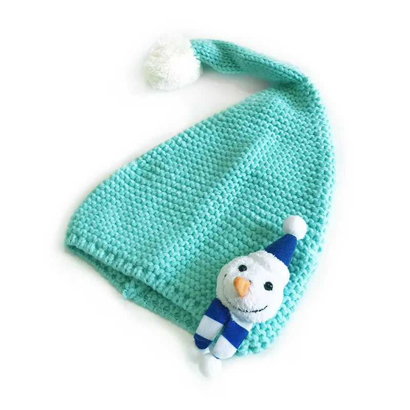 Bonnet de noël en tricot pour bébé fille et garçon