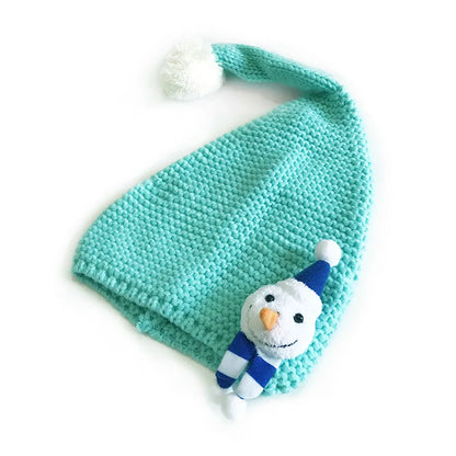 Bonnet de noël en tricot pour bébé fille et garçon