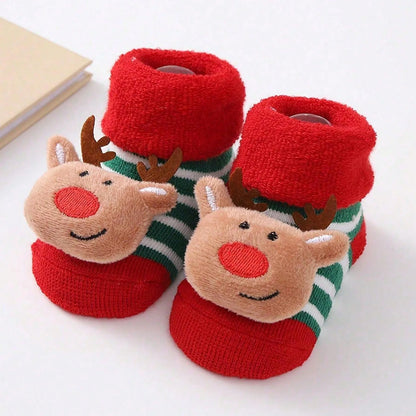 Chaussettes Père Noël en coton pour enfants