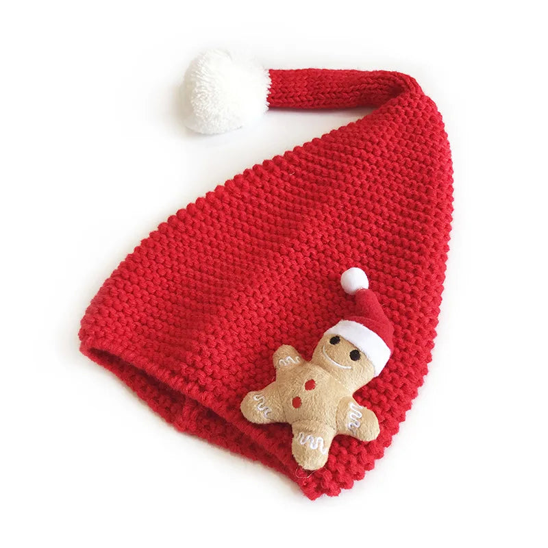 Bonnet de noël en tricot pour bébé fille et garçon