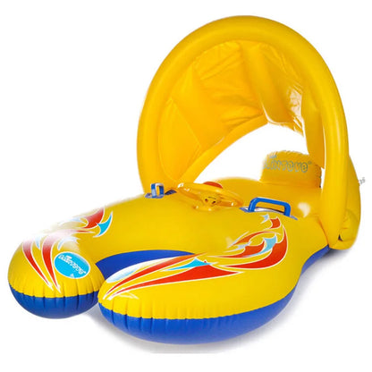 Bouée pour bébé gonflable avec ombrelle