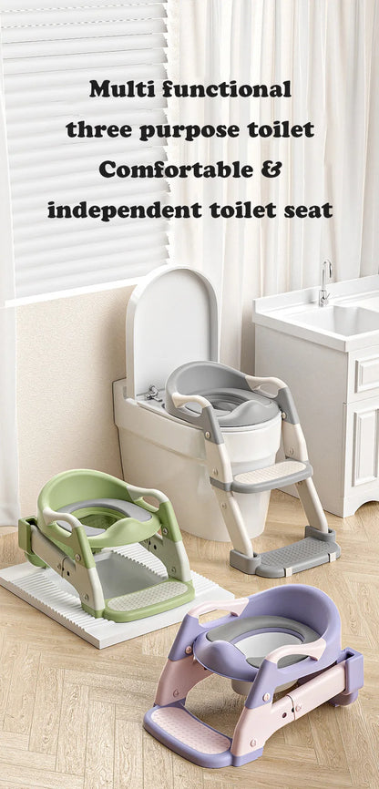 Chaise de toilettes pliable avec escalier pour enfants