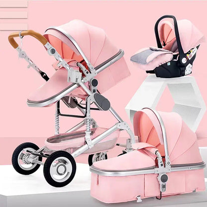 Poussette 3 en 1 pour nouveau-né