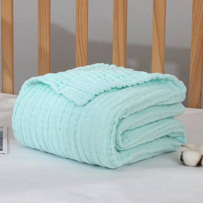 Couverture carrée en mousseline pour bébé