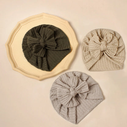Turban en tricot avec noeud pour bébé