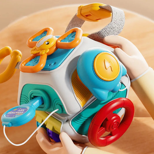 Jouet montessori sensoriel hexagone pour bébé