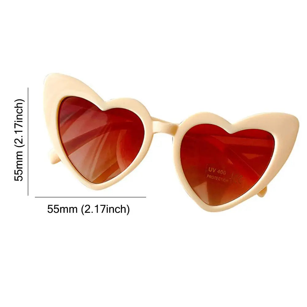 Lunettes de soleil polarisées en forme de cœur pour enfants