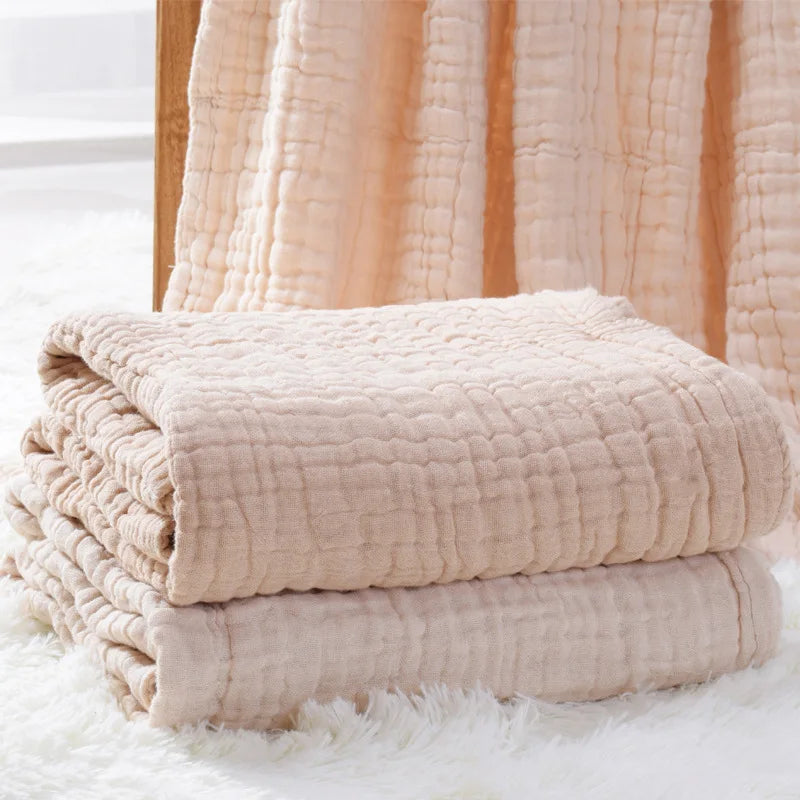 Couverture carrée en mousseline pour bébé