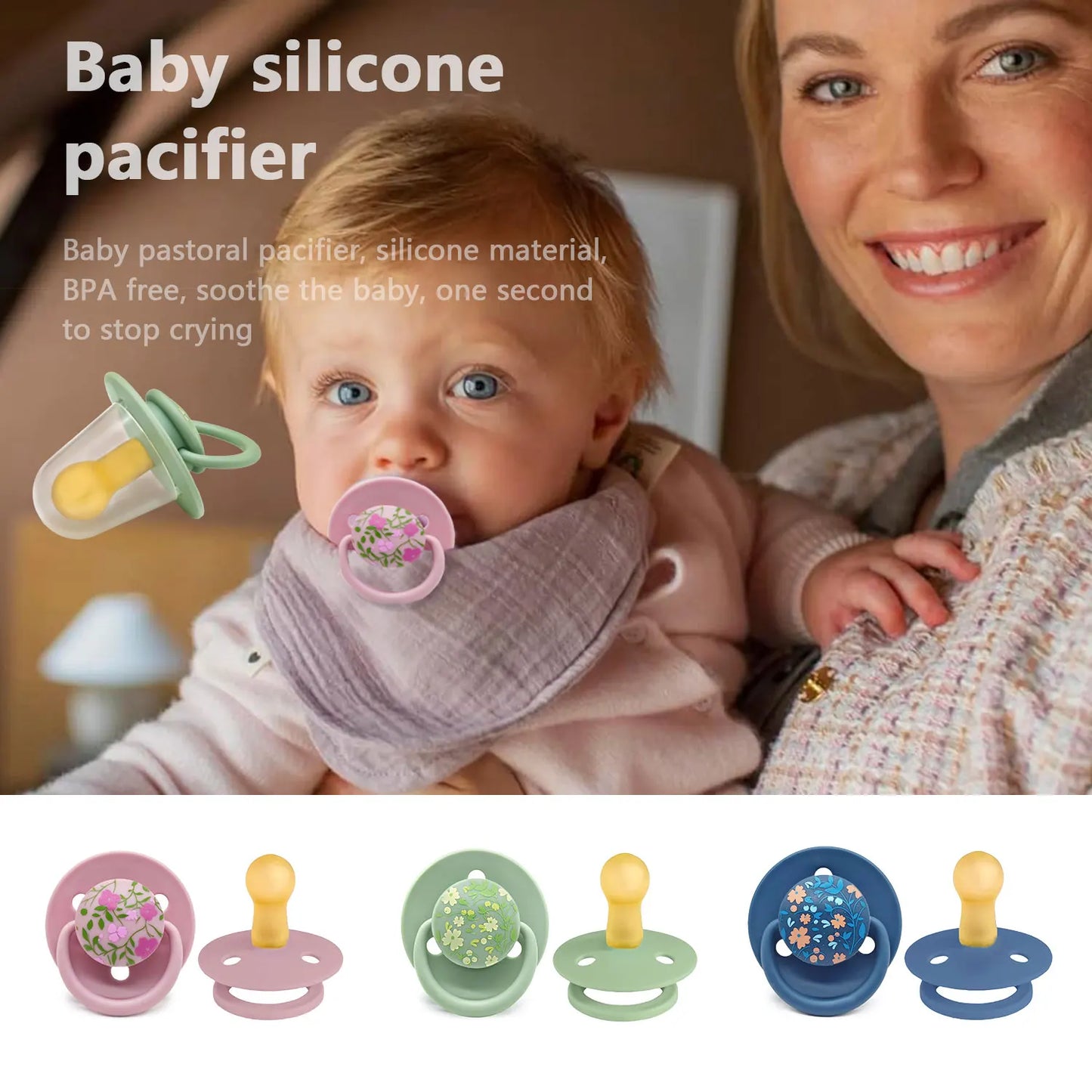Nouvelle sucette en silicone souple pour bébé