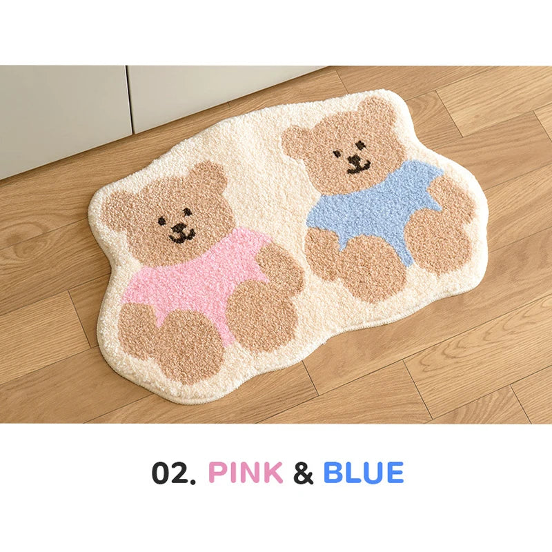 Tapis de sol bébé avec deux petits oursons mignons