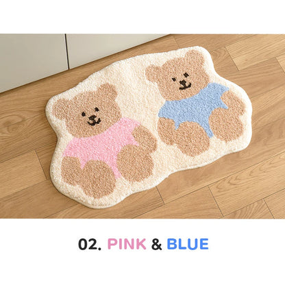Tapis de sol bébé avec deux petits oursons mignons