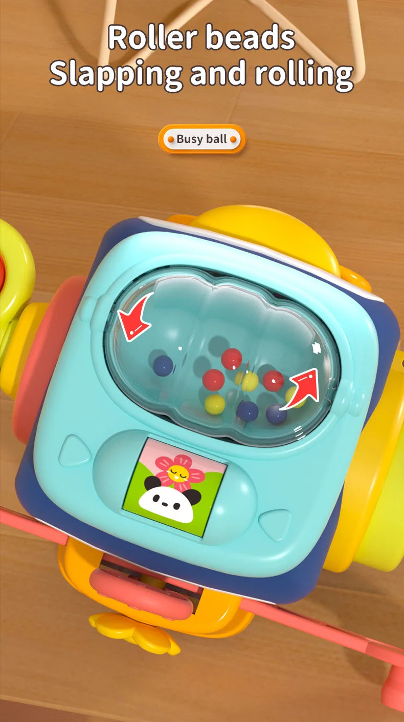Cube de motricité montessori pingouin 6 en 1