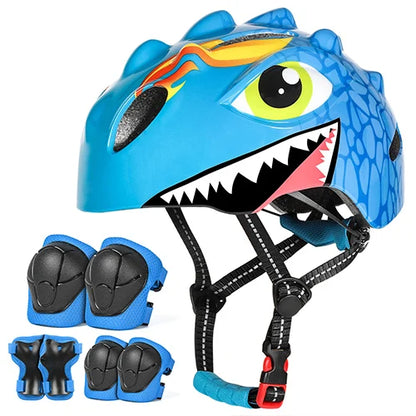 Casque de vélo à motif de dinosaure 3D pour enfants