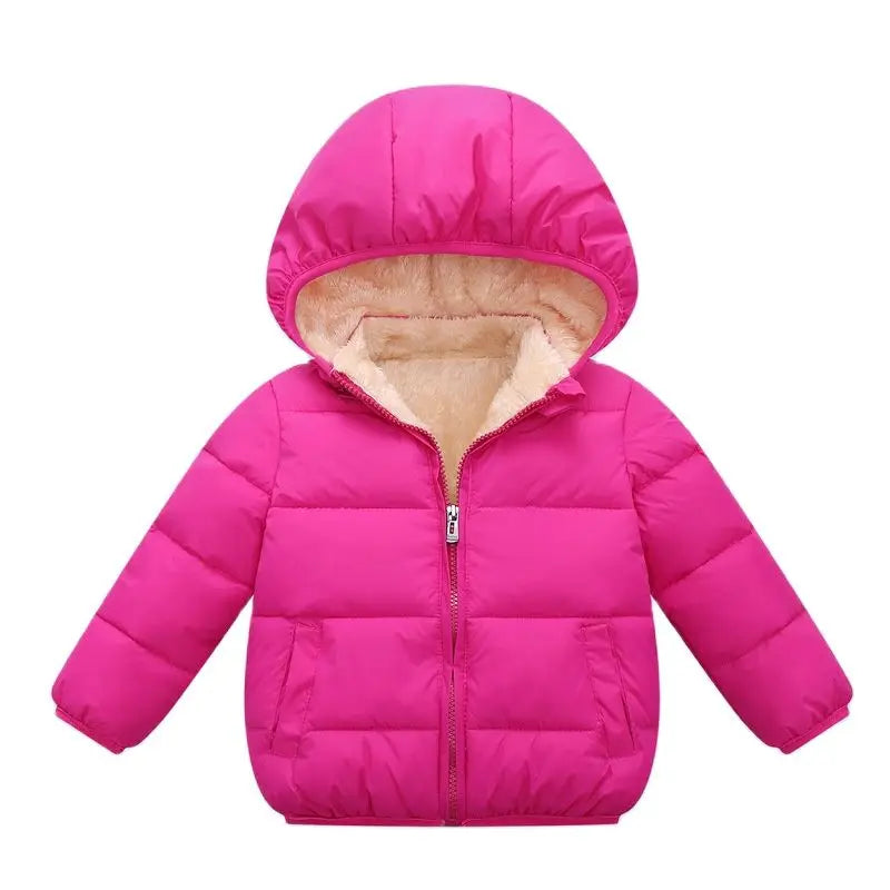 Doudoune bébé bleue foncée rembourrée avec velours intérieur