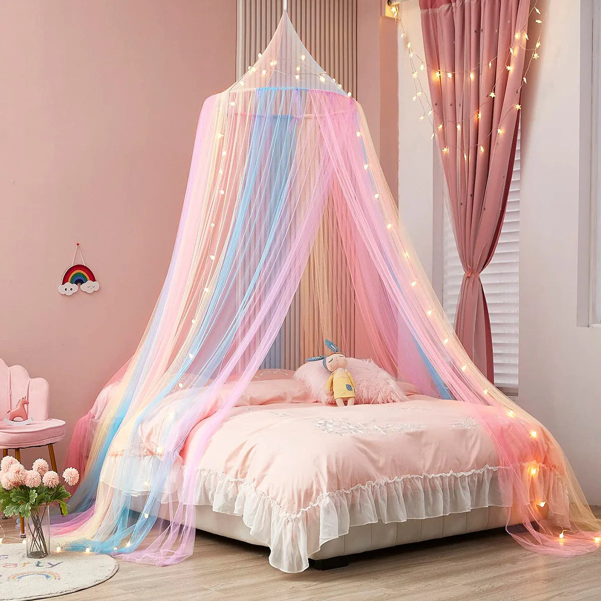 Rideau de literie en dentelle pour chambre de bébé