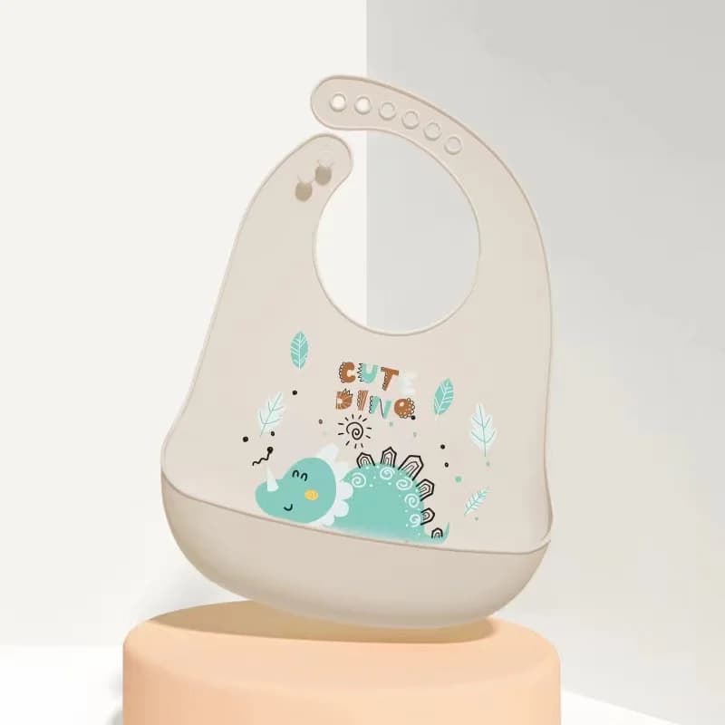 Bavoir attrape-miette à motif de dinosaure pour bébé