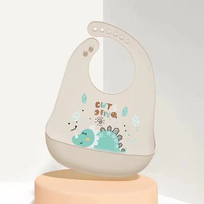 Bavoir attrape-miette à motif de dinosaure pour bébé