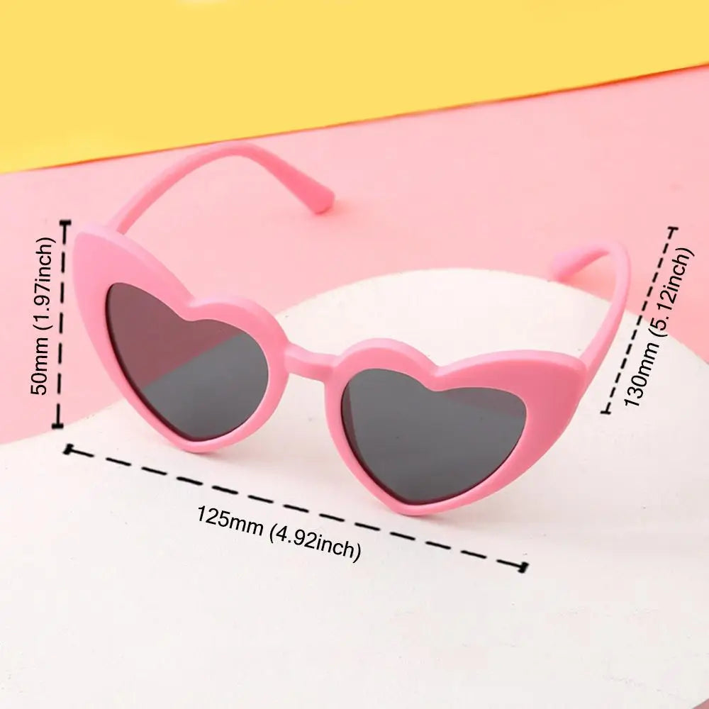 Lunettes de soleil polarisées en forme de cœur pour enfants