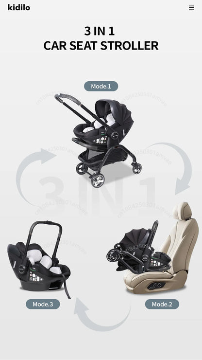 Poussette Portable 3 en 1 pour bébé