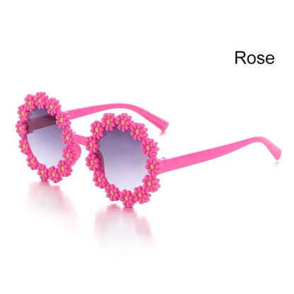 Lunette de soleil bébé ronde en forme de marguerite