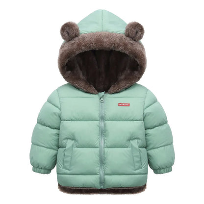 Manteau à capuche polaire épais pour enfants