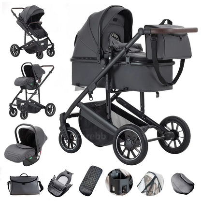 Poussette 3-en-1 moderne pour bébé
