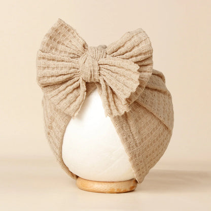 Turban en tricot avec noeud pour bébé
