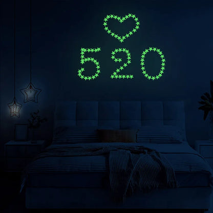 Autocollants muraux fluorescents en forme d’étoile