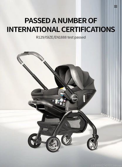 Poussette bébé 3 en 1, siège auto pour enfants, poussette pour nouveau-né, portable, légère