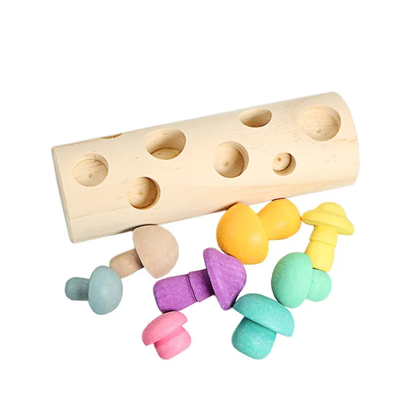 Jouet de cueillette de champignons en bois