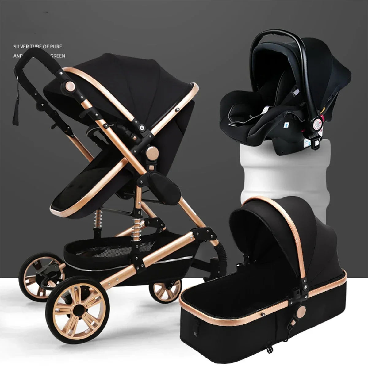 Poussette 3 en 1 pour le transport des nouveau-nés